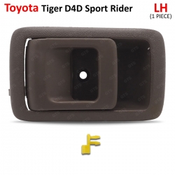 มือเปิดอันใน มือดึงใน มือจับในประตู ข้างซ้าย 1 ชิ้น สีน้ำตาล สำหรับ Toyota Tiger D4D Sport Rider LN145 Pick Up Hilux MK4 Tacoma ปี 1997-2004